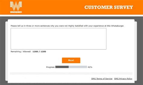 Whataburger Customer Survey